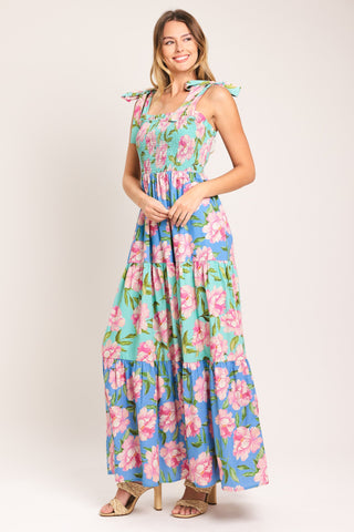 PASTEL GLOW WOVEN MAXI DRESS
