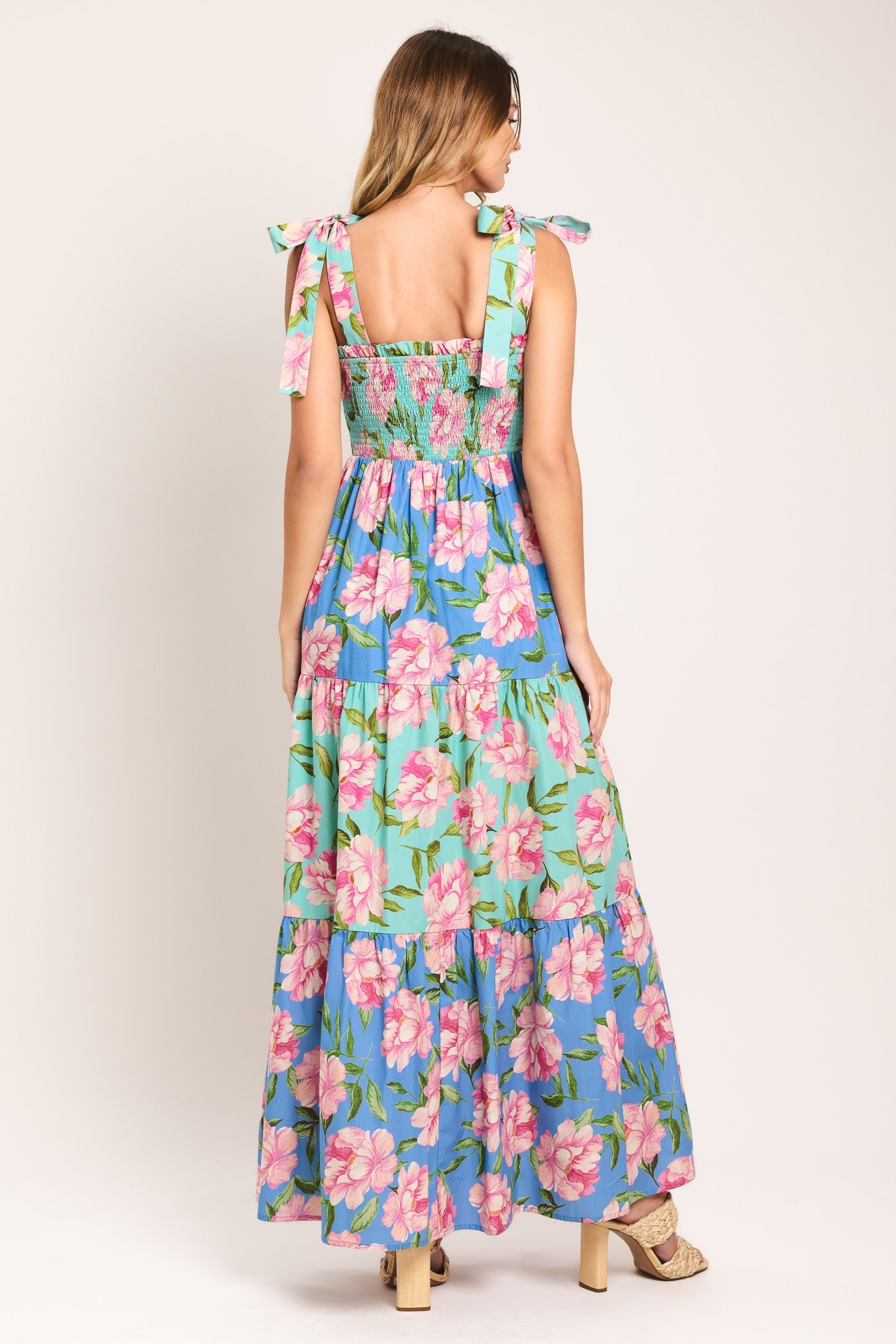 PASTEL GLOW WOVEN MAXI DRESS - Glamourous Grace