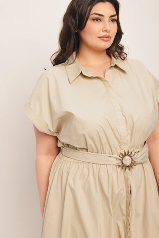 BARE ELEGANCE WOVEN MIDI DRESS - Glamourous Grace