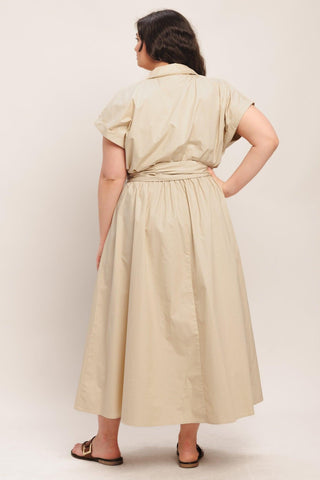 BARE ELEGANCE WOVEN MIDI DRESS - Glamourous Grace