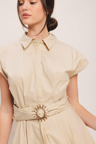 BARE ELEGANCE WOVEN MIDI DRESS - Glamourous Grace