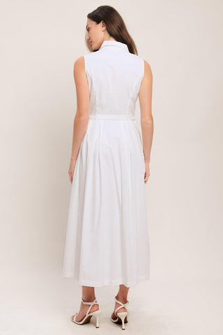 HEART OF WHITE WOVEN MIDI DRESS - Glamourous Grace