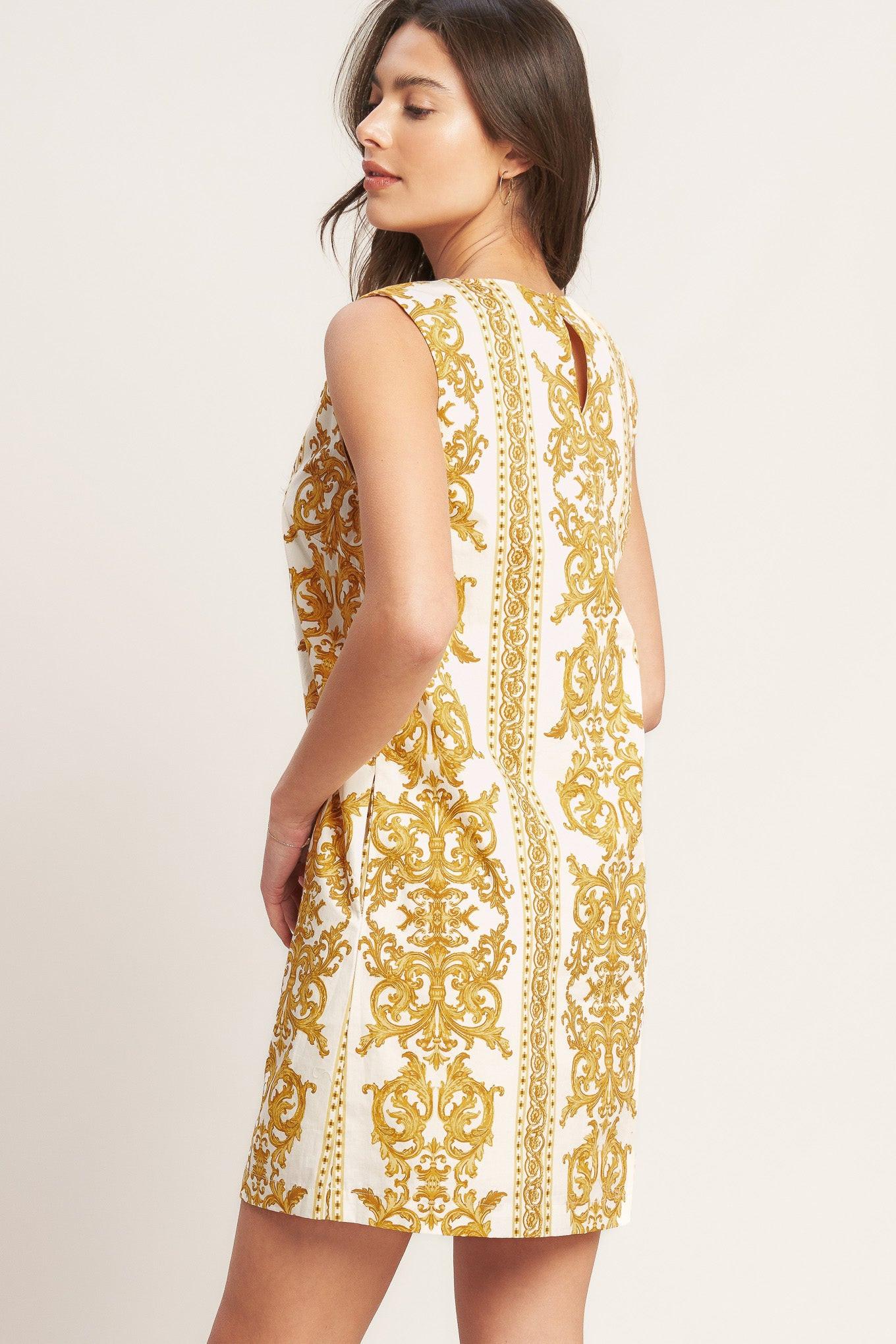 CITY GIRL WITH EDGE WOVEN MINI SHIFT DRESS - Glamourous Grace