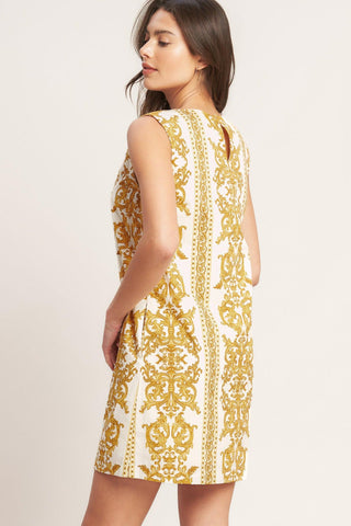 CITY GIRL WITH EDGE WOVEN MINI SHIFT DRESS - Glamourous Grace