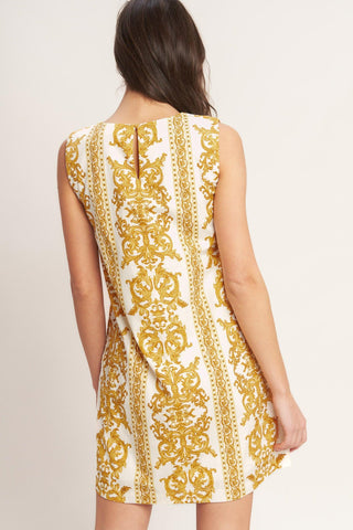 CITY GIRL WITH EDGE WOVEN MINI SHIFT DRESS - Glamourous Grace