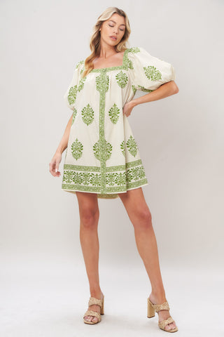 SWEET MEADOW WOVEN MINI DRESS - Glamourous Grace