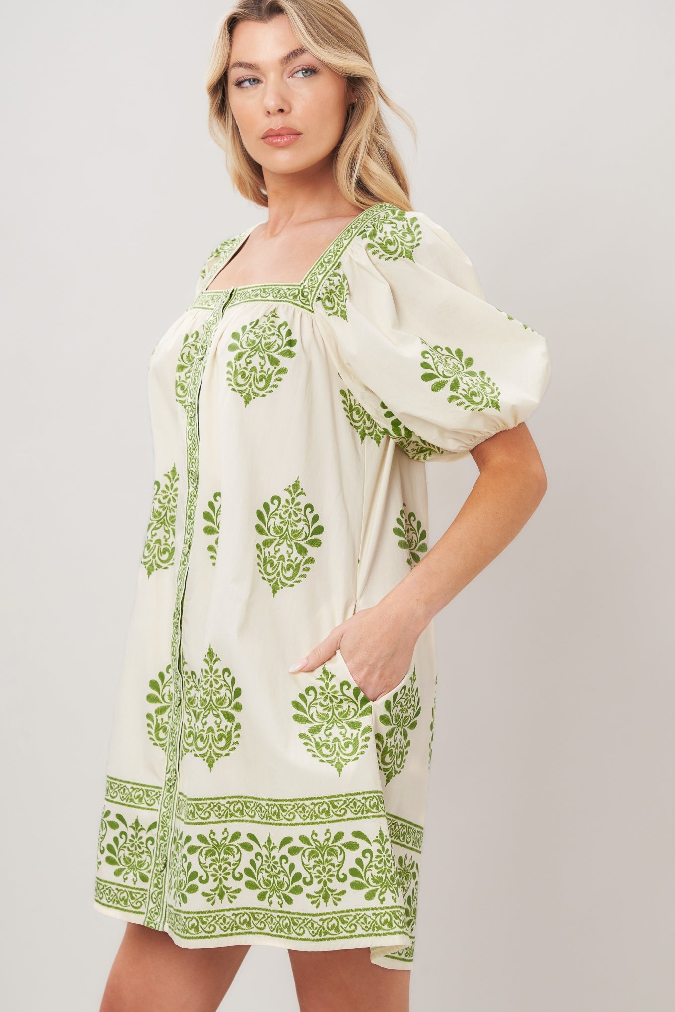 SWEET MEADOW WOVEN MINI DRESS - Glamourous Grace