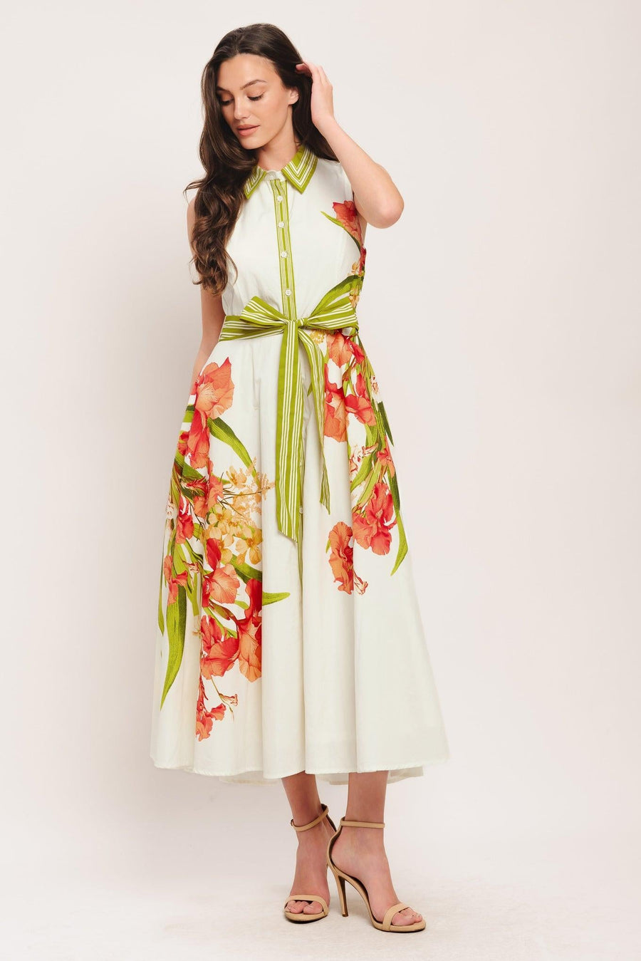 SPRING HEIRLOOM WOVEN MIDI DRESS - Glamourous Grace