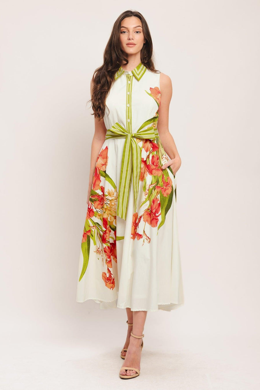 SPRING HEIRLOOM WOVEN MIDI DRESS - Glamourous Grace