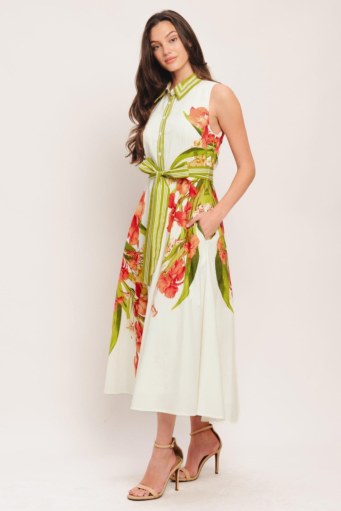 SPRING HEIRLOOM WOVEN MIDI DRESS - Glamourous Grace