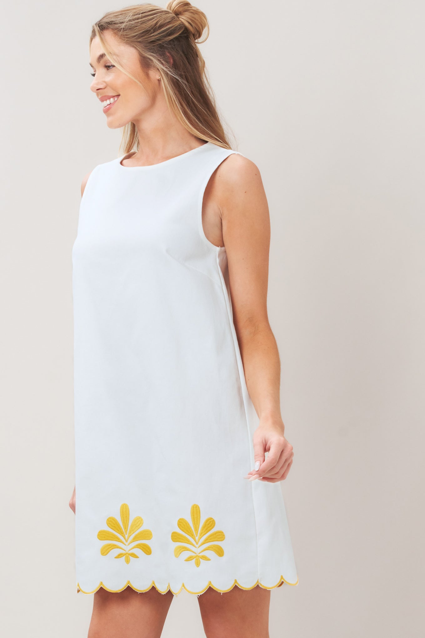 SWEET AS SUNSHINE WOVEN MINI DRESS - Glamourous Grace