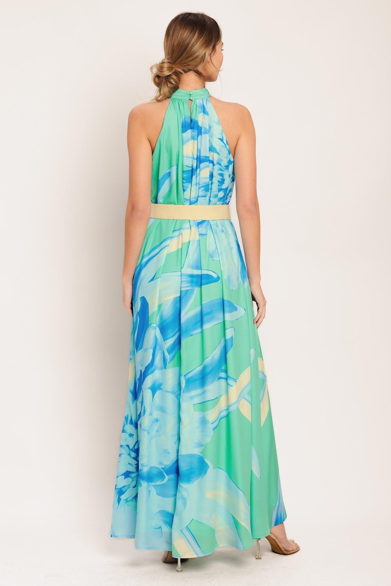 BLUE HORIZON WOVEN MAXI DRESS - Glamourous Grace