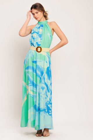 BLUE HORIZON WOVEN MAXI DRESS - Glamourous Grace