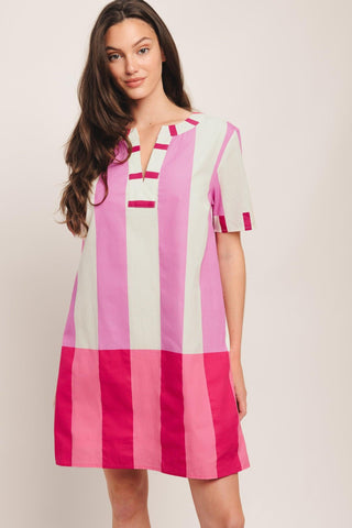FRESH PINK WOVEN MINI DRESS - Glamourous Grace