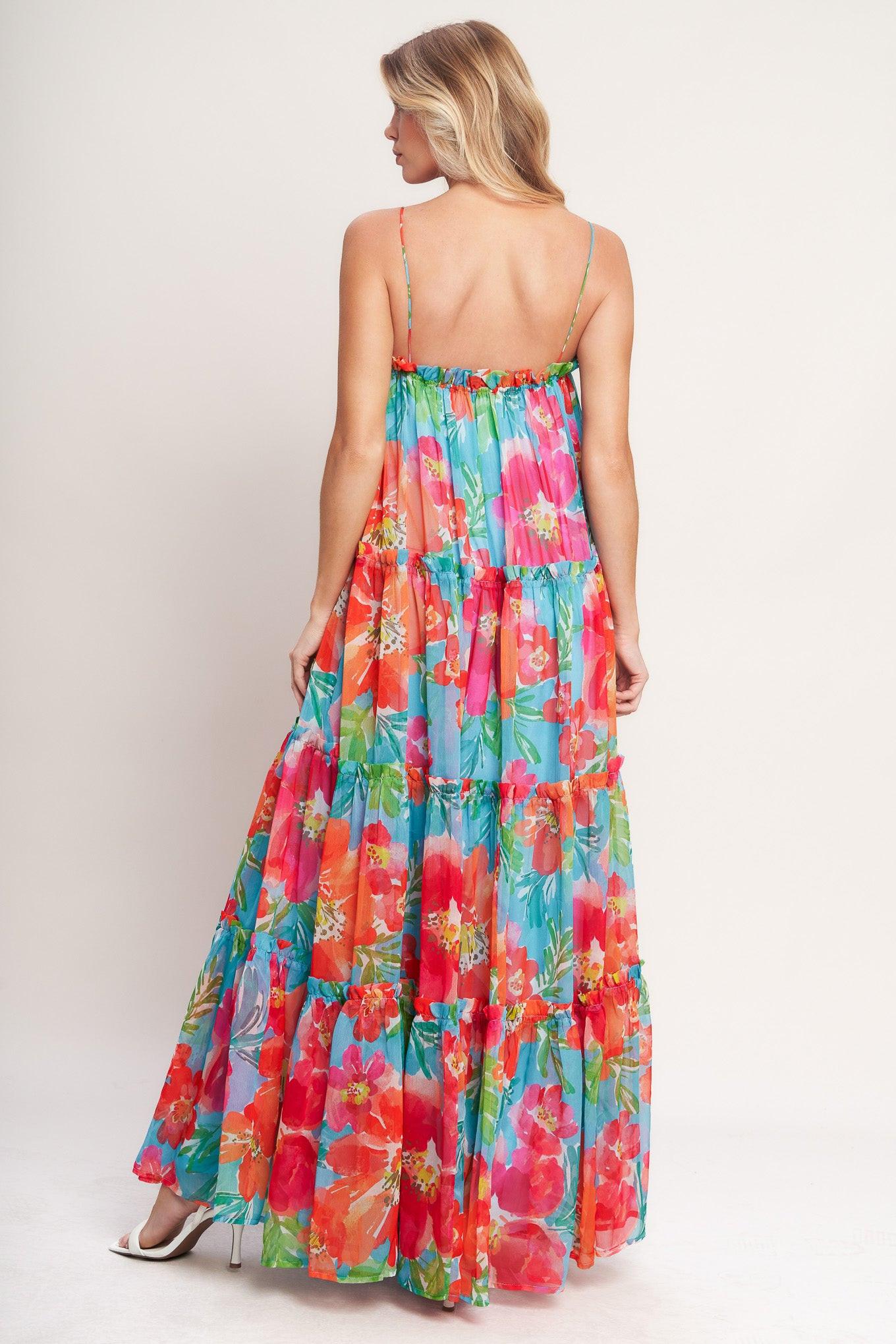 TROPICAL DAYDREAM WOVEN MAXI DRESS - Glamourous Grace