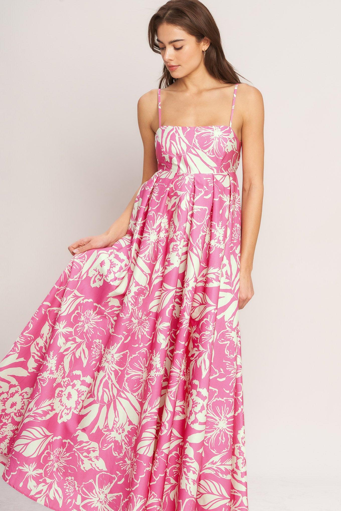 SUMMER HEAT FLORAL WOVEN MAXI DRESS - Glamourous Grace