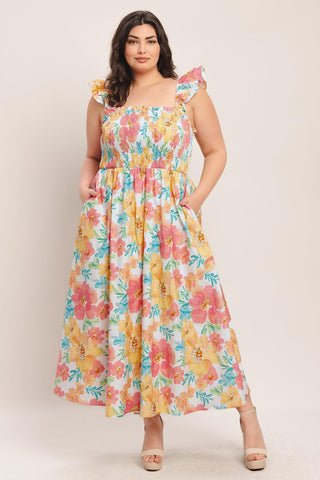 SOFT SUNSHINE WOVEN MIDI DRESS - Glamourous Grace