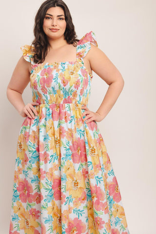 SOFT SUNSHINE WOVEN MIDI DRESS - Glamourous Grace