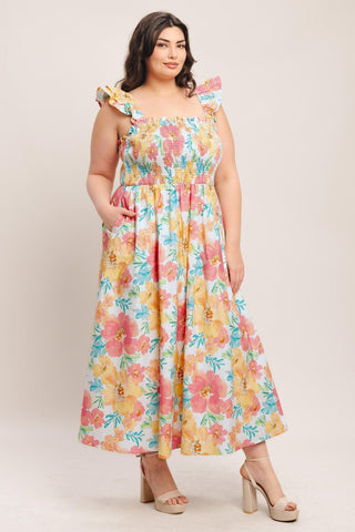SOFT SUNSHINE WOVEN MIDI DRESS - Glamourous Grace
