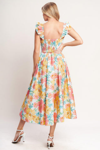 SOFT SUNSHINE WOVEN MIDI DRESS - Glamourous Grace