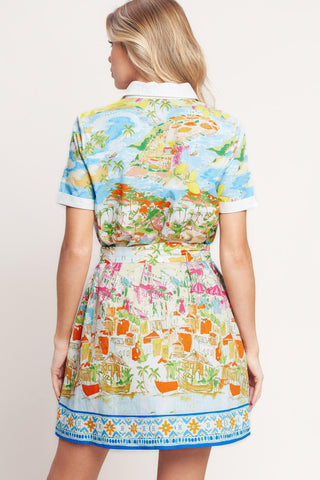 COASTAL MARKET WOVEN MINI DRESS - Glamourous Grace