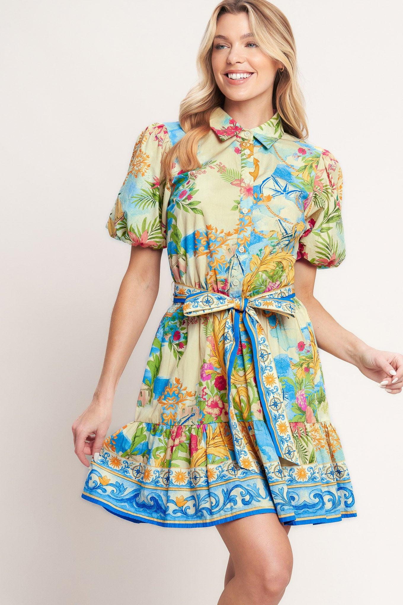 MEET ME IN PARADISE WOVEN MINI DRESS - Glamourous Grace