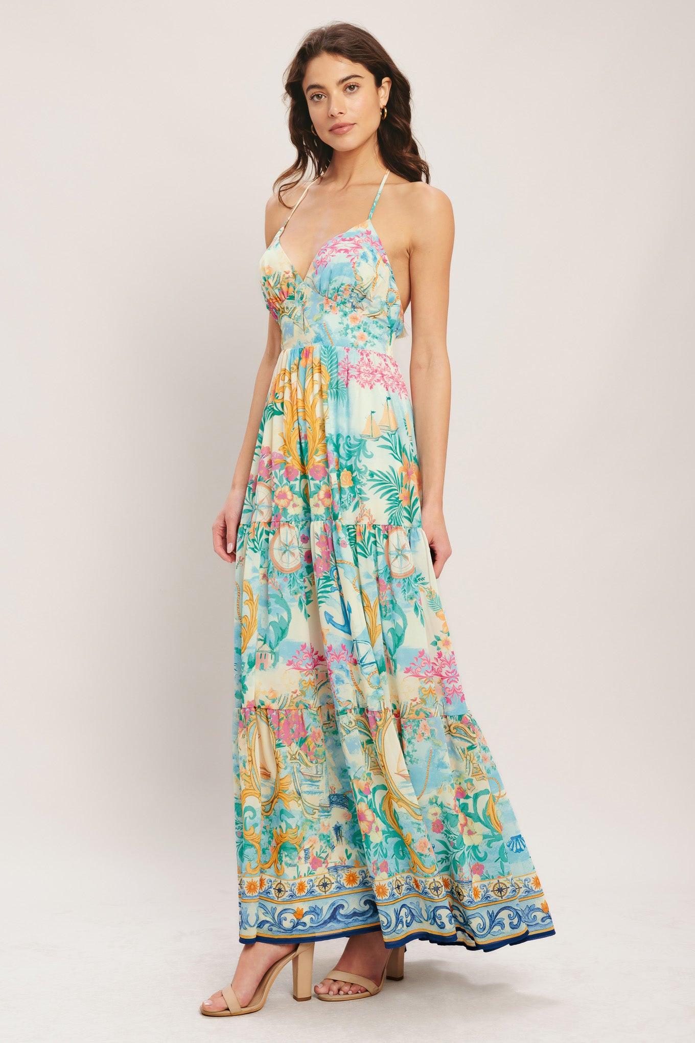 CAPRI SAIL AWAY WOVEN MAXI DRESS - Glamourous Grace