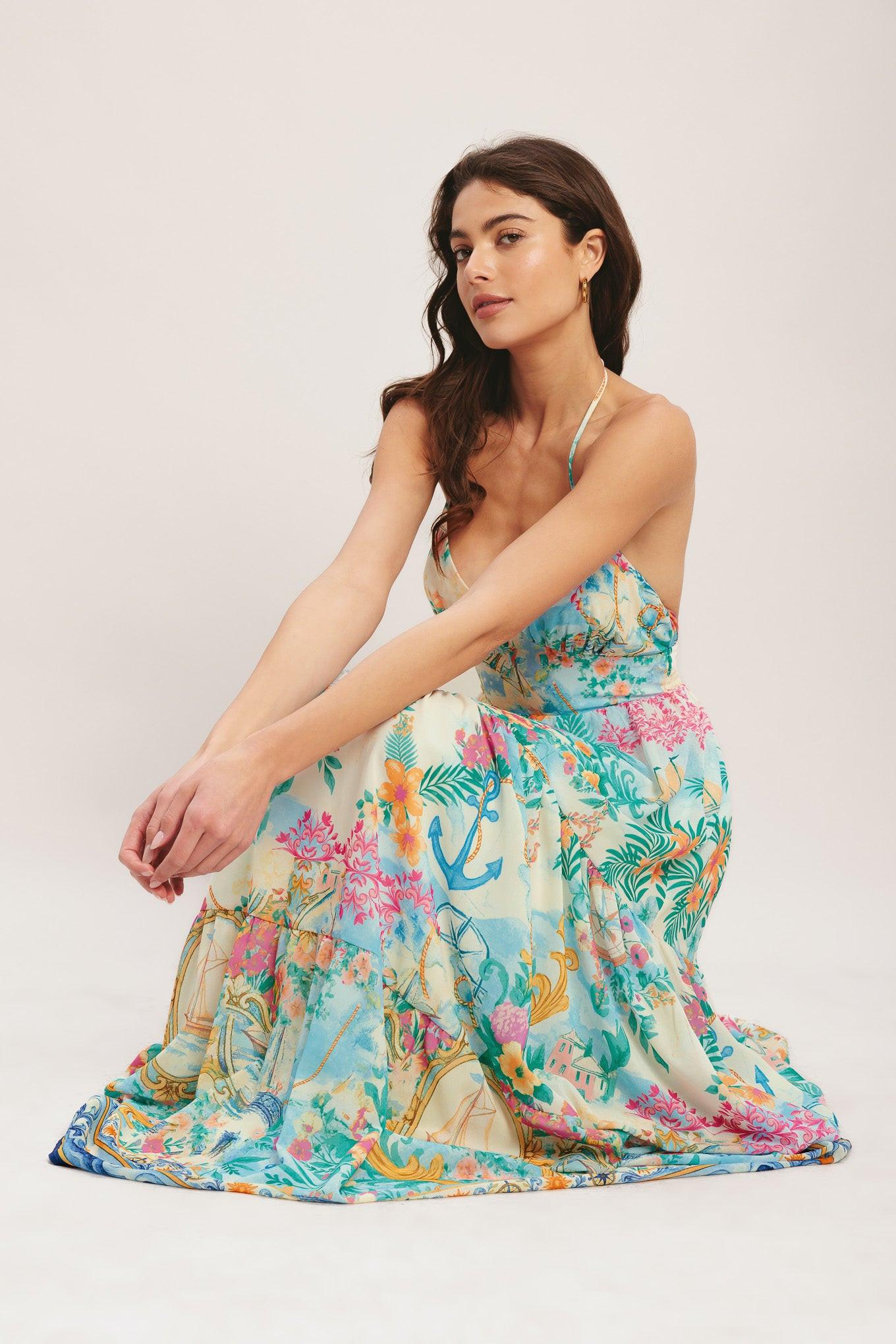 CAPRI SAIL AWAY WOVEN MAXI DRESS - Glamourous Grace