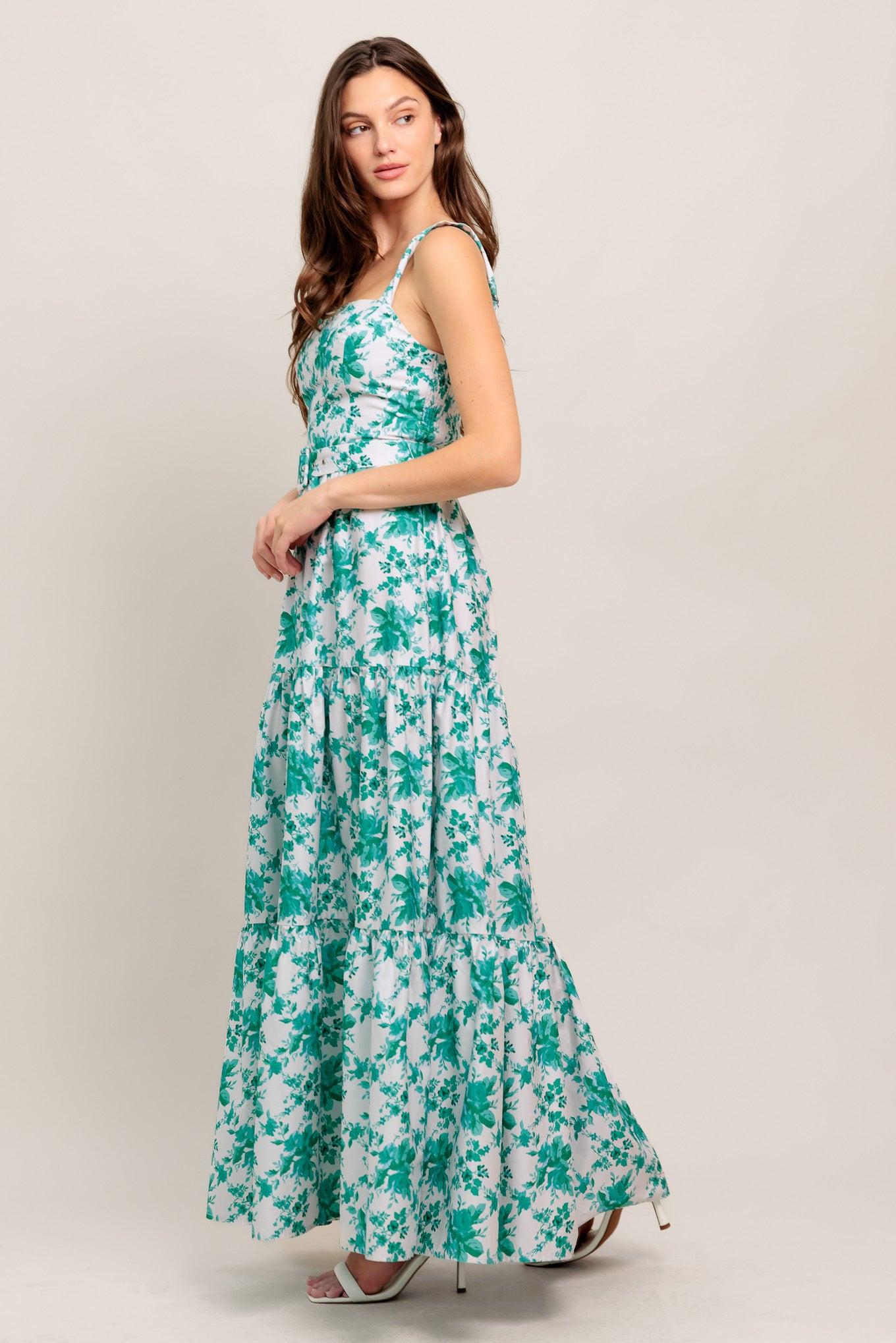 LOVE GROWS HERE WOVEN MAXI DRESS - Glamourous Grace