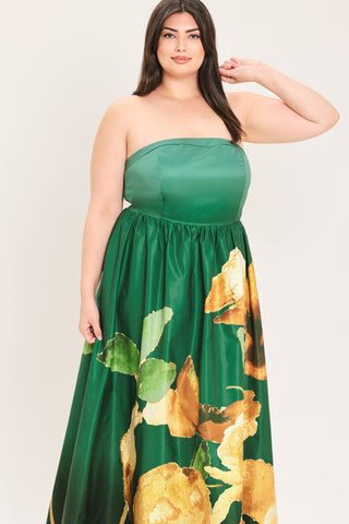 GOLDEN ROSE AFTERGLOW WOVEN MAXI DRESS - Glamourous Grace