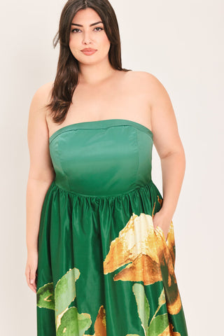 GOLDEN ROSE AFTERGLOW WOVEN MAXI DRESS - Glamourous Grace
