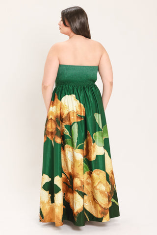 GOLDEN ROSE AFTERGLOW WOVEN MAXI DRESS - Glamourous Grace