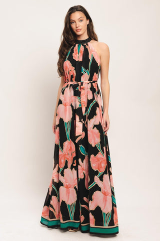 GARDEN NOIR WOVEN MAXI DRESS