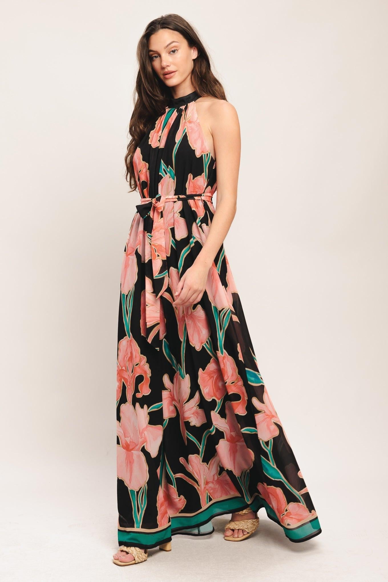 GARDEN NOIR WOVEN MAXI DRESS - Glamourous Grace