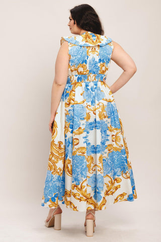 BAROQUE BLOOM WOVEN MIDI DRESS - Glamourous Grace