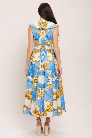 BAROQUE BLOOM WOVEN MIDI DRESS - Glamourous Grace