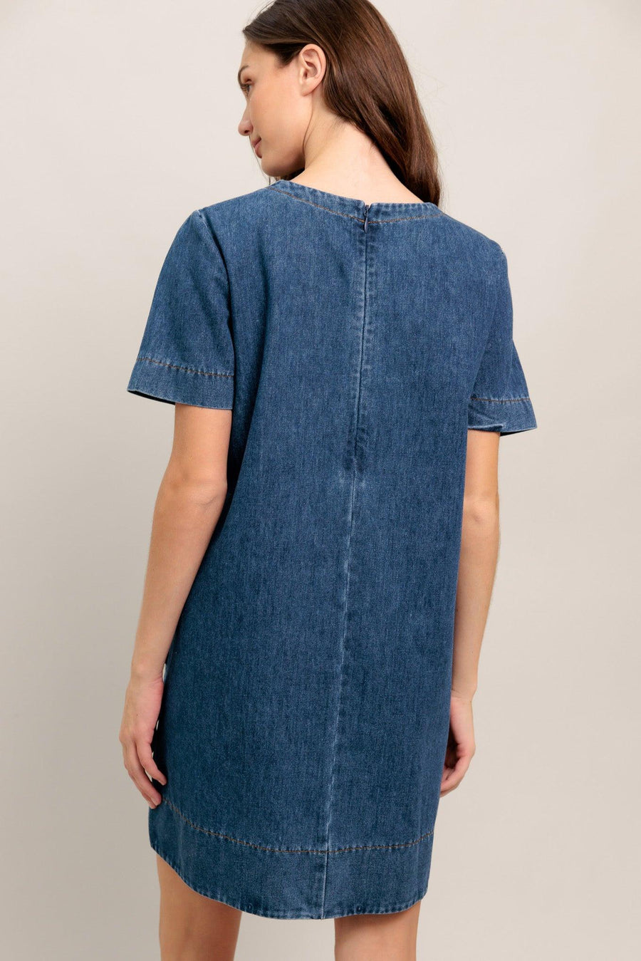 SIMPLY PUT TOGETHER DENIM MINI DRESS - Glamourous Grace