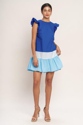 SEASIDE SWEETHEART COLOR BLOCKED MINI DRESS - Glamourous Grace