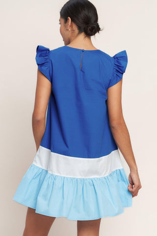 SEASIDE SWEETHEART COLOR BLOCKED MINI DRESS - Glamourous Grace