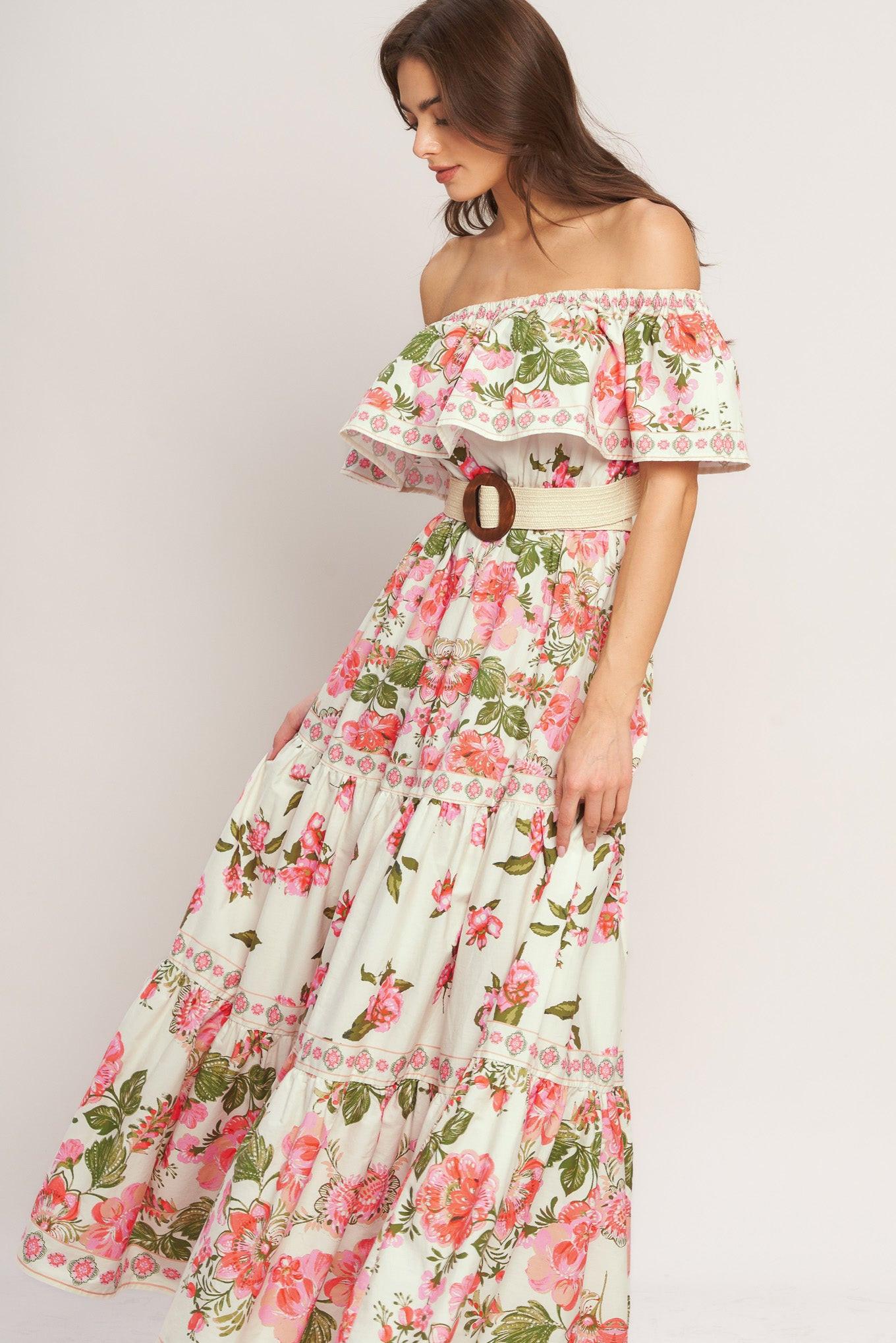 SWEET ESCAPE OFF SHOULDER MAXI DRESS - Glamourous Grace