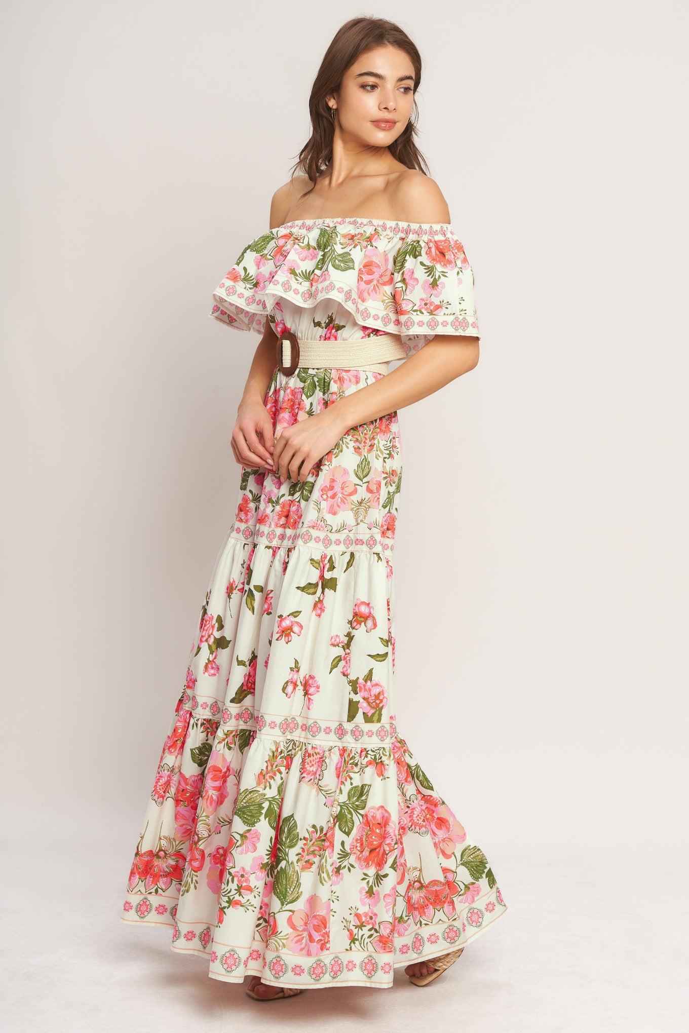 SWEET ESCAPE OFF SHOULDER MAXI DRESS - Glamourous Grace