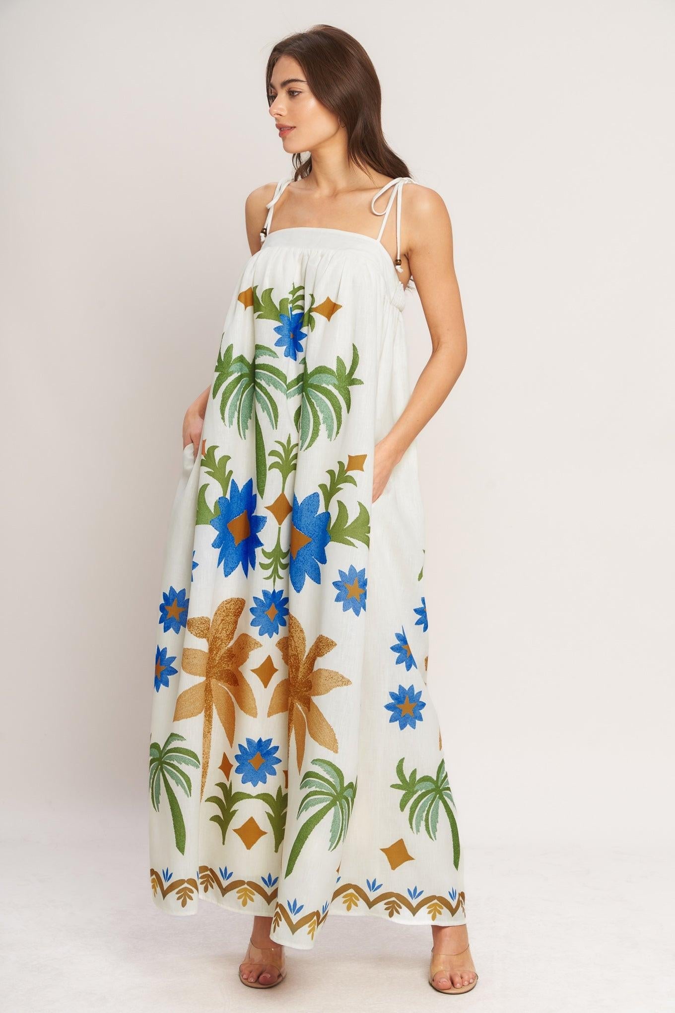TROPIC ARTE FLOW WOVEN MAXI DRESS - Glamourous Grace