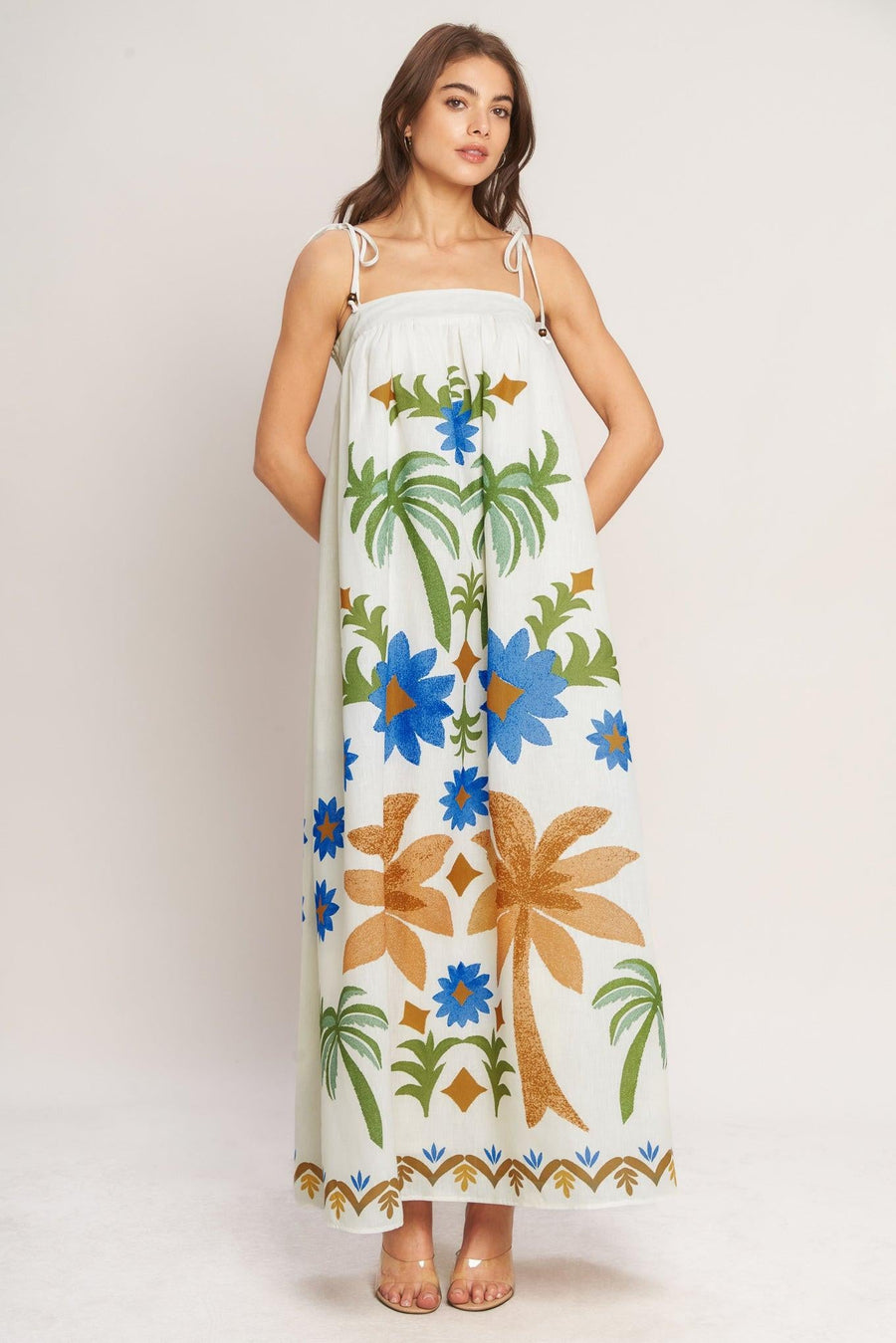 TROPIC ARTE FLOW WOVEN MAXI DRESS - Glamourous Grace