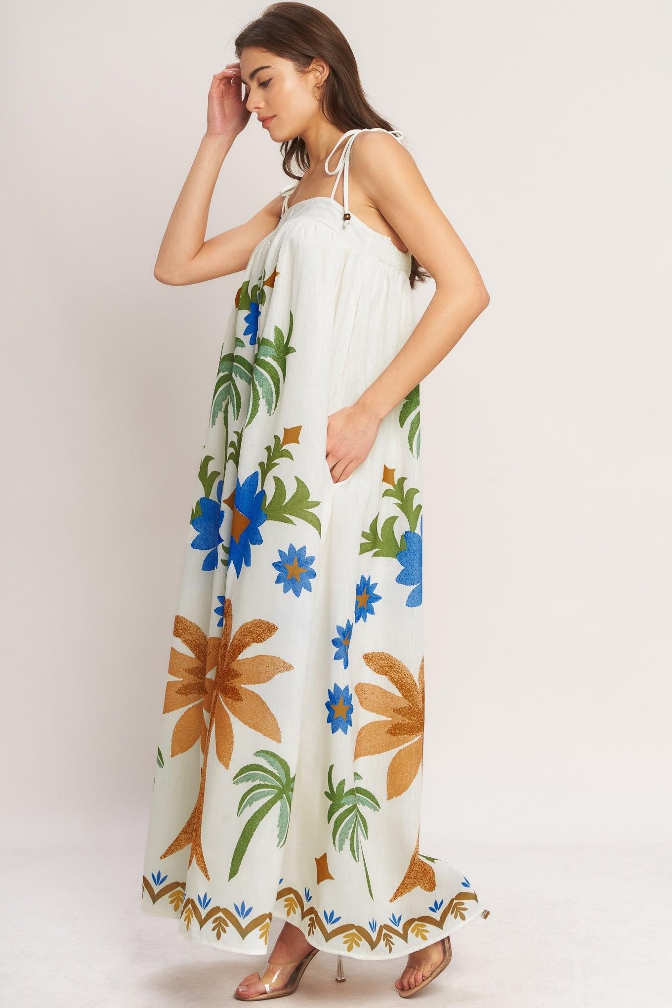 TROPIC ARTE FLOW WOVEN MAXI DRESS - Glamourous Grace