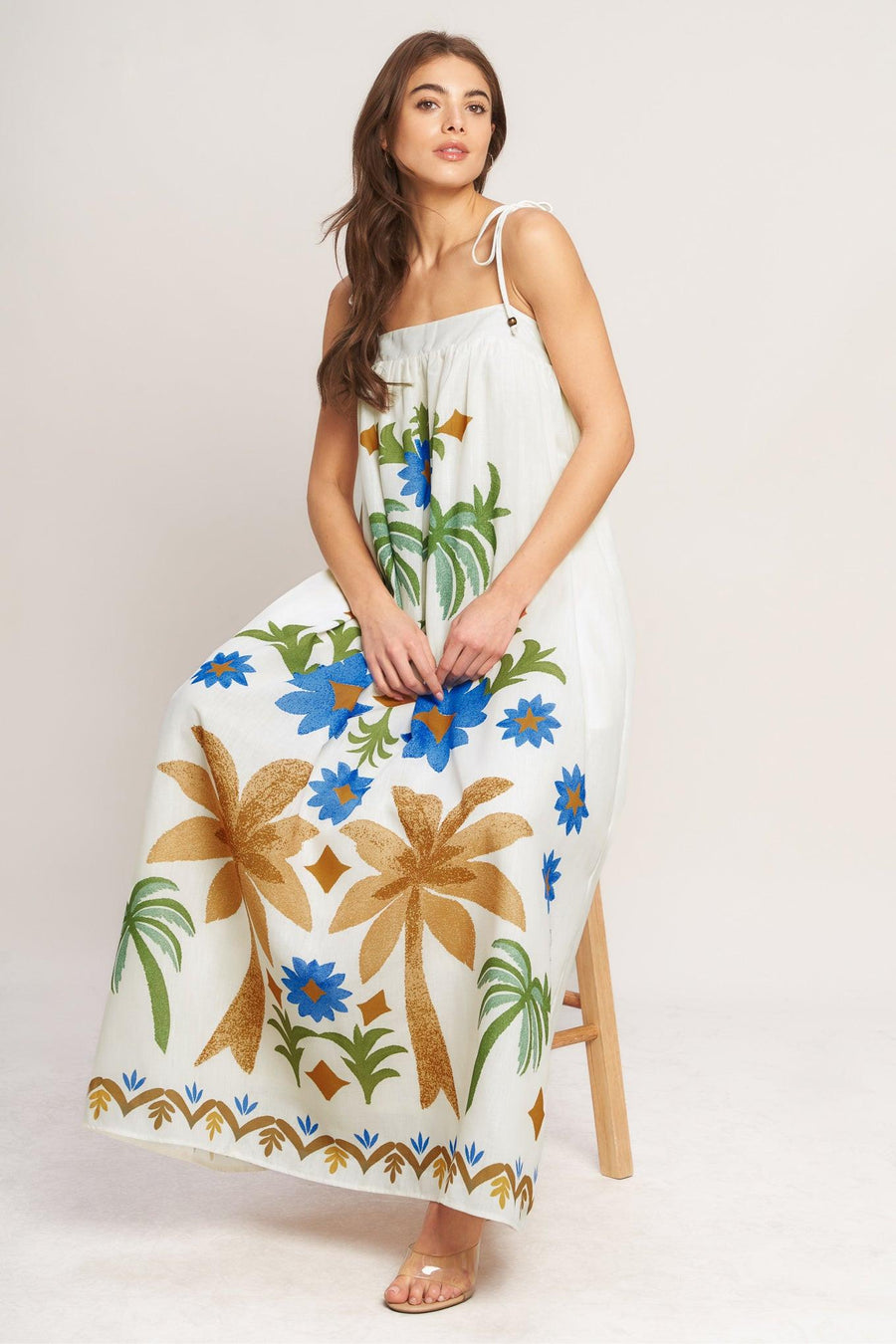 TROPIC ARTE FLOW WOVEN MAXI DRESS - Glamourous Grace
