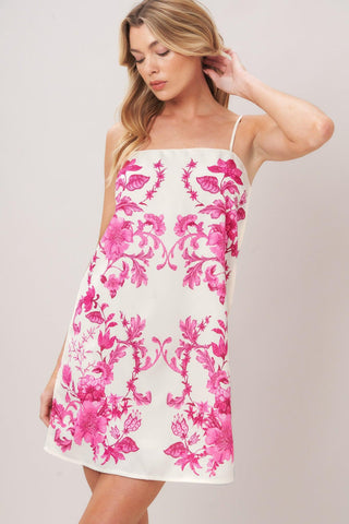 CHIC BLOSSOM WOVEN MINI DRESS - Glamourous Grace