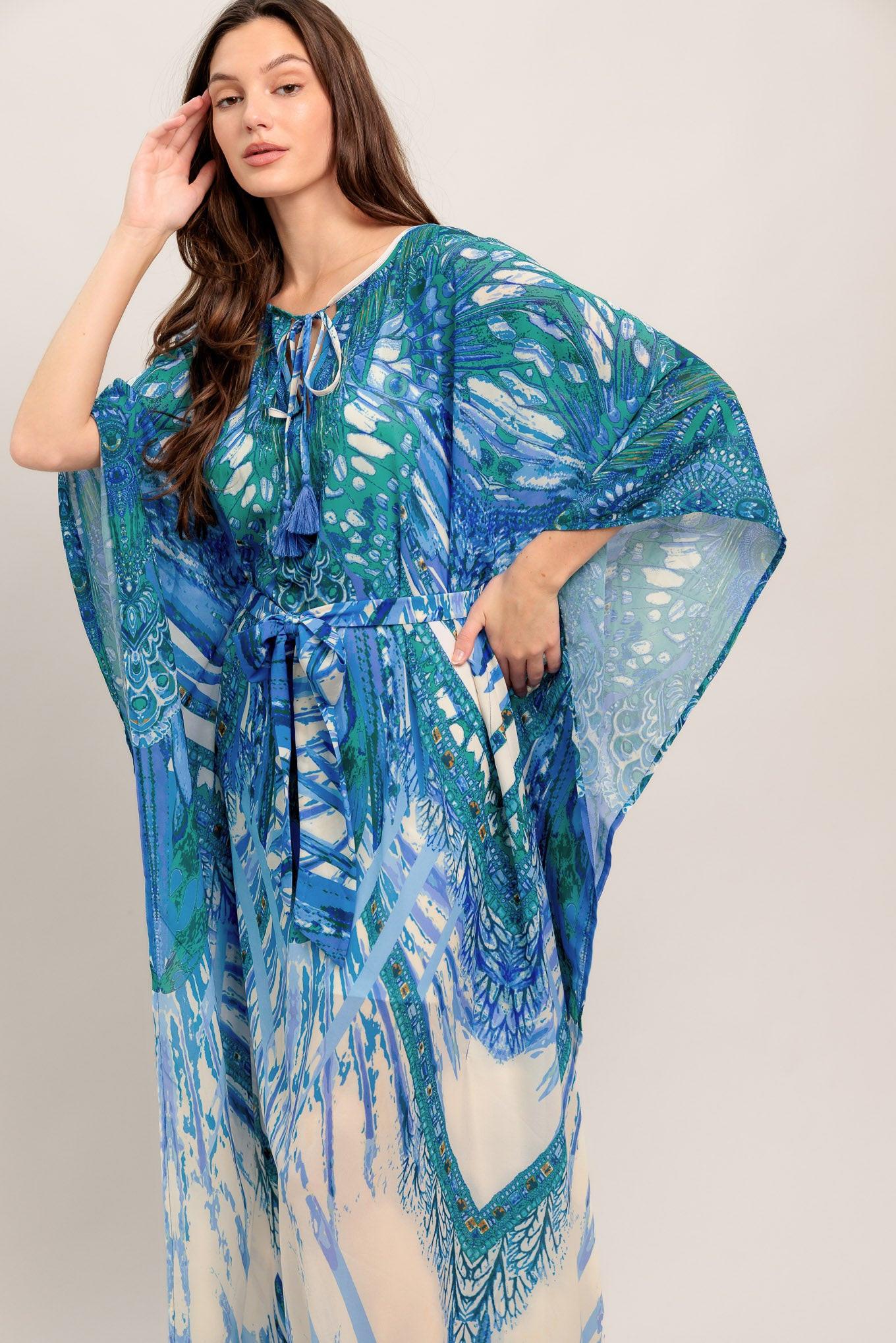 JUST LANDED IN PARADISE WOVEN KAFTAN MAXI DRESS - Glamourous Grace