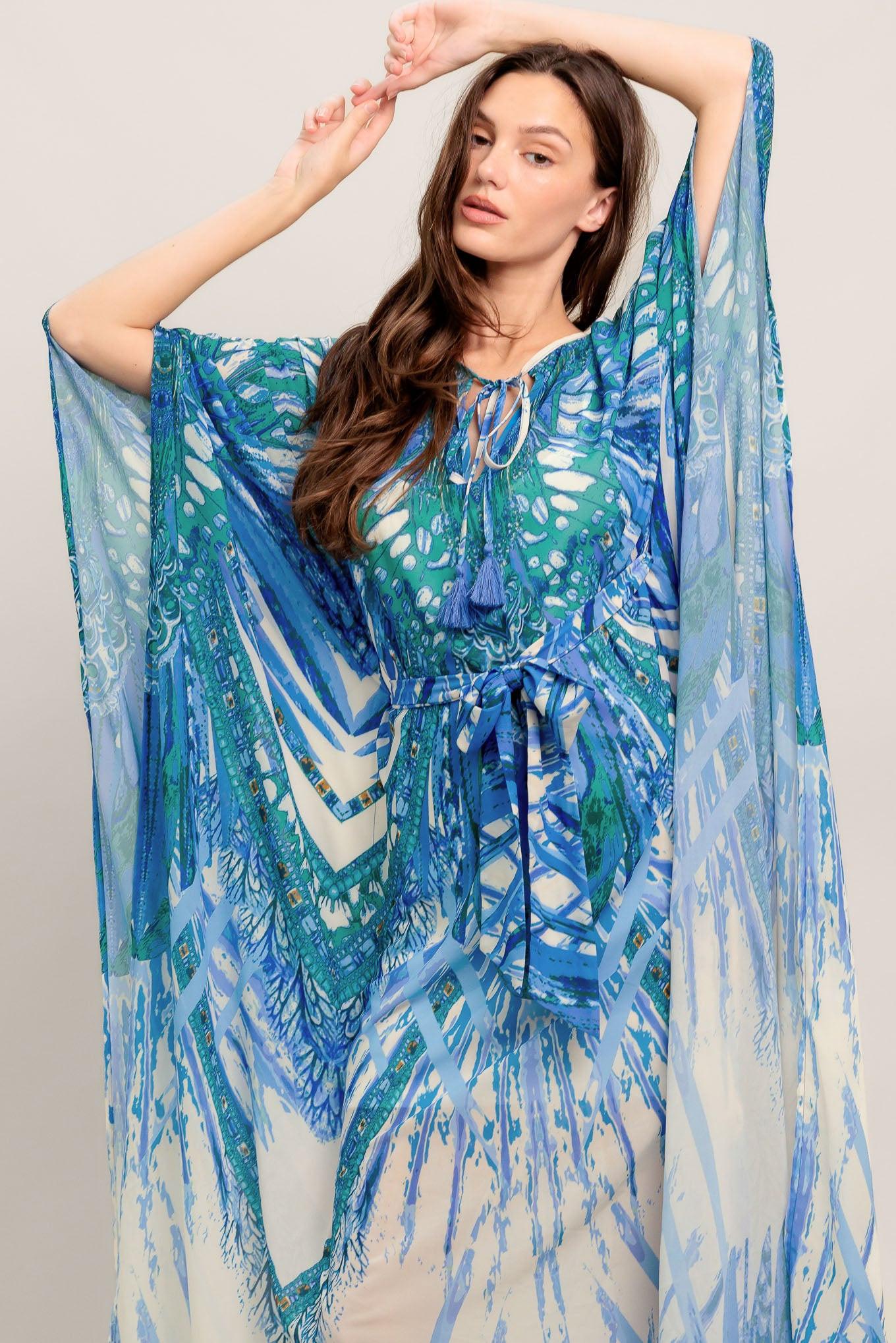 JUST LANDED IN PARADISE WOVEN KAFTAN MAXI DRESS - Glamourous Grace