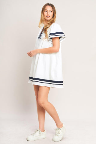 WEEKEND IN THE HAMPTONS WOVEN MINI DRESS - Glamourous Grace