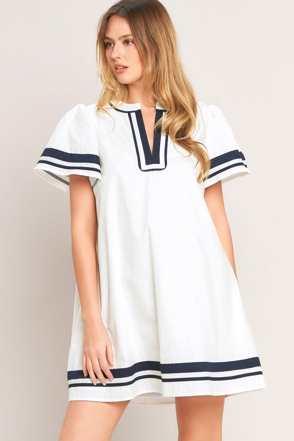 WEEKEND IN THE HAMPTONS WOVEN MINI DRESS - Glamourous Grace